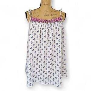 Monsoon Boho Printed Smocked Beach Cami Top, Size XL